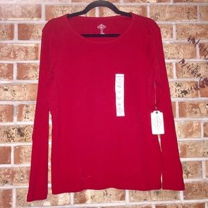 NWT St. John’s Bay Red long sleeve tee petite XL